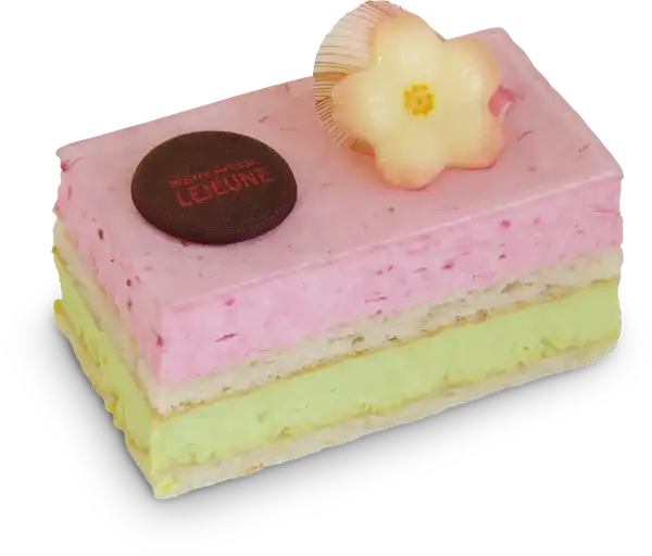 Bahia individuel fraise pistache - Pâtisserie Lejeune