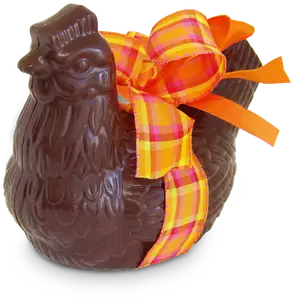 Moulage poule en chocolat noir - Pâtisserie Lejeune