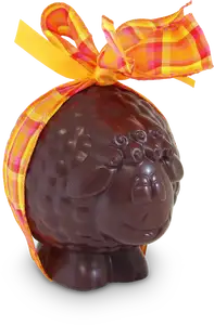 Moulage mouton en chocolat noir - Pâtisserie Lejeune