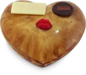 Gros cœur en chocolat blanc