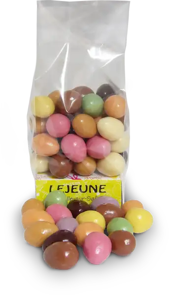 Œufs feuilletés en chocolat colorés - Pâtisserie Lejeune