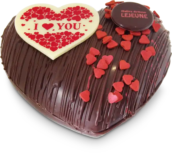 Gros cœur en chocolat noir
