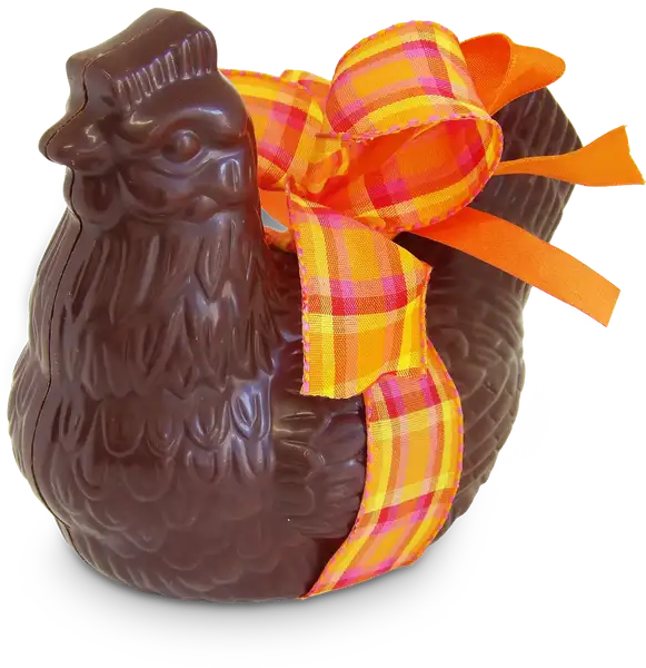 Moulage poule en chocolat noir - Pâtisserie Lejeune