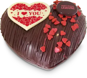 Gros cœur en chocolat noir