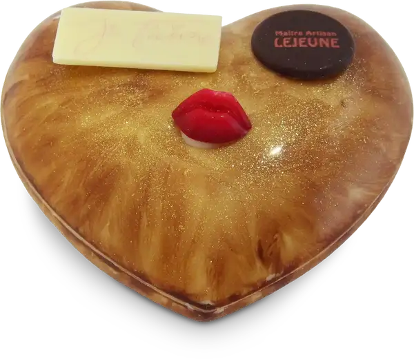 Gros cœur en chocolat blanc